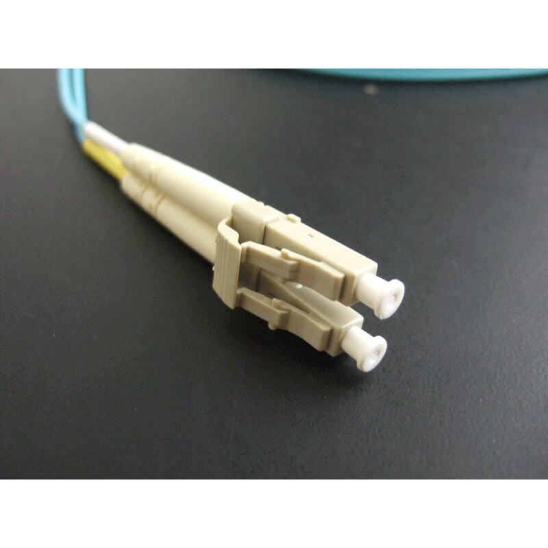 25m Multimode LC-LC OM4 Duplex Fiber Patch Cables - Aqua