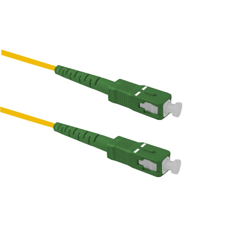 10 Meter SC/APC-SC/APC Simplex Singlemode Yellow Fiber Patch Cable (32.8ft)