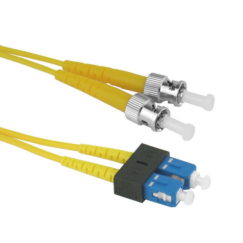 2 Meter ST-SC Duplex Singlemode Yellow Fiber Patch Cable (6.56ft)