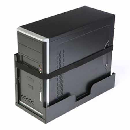 Kendall Howard Wall-Mount Desktop CPU Shelf - 75 Lb Capacity, 18" Depth, USA Made - 1915-1-400-00