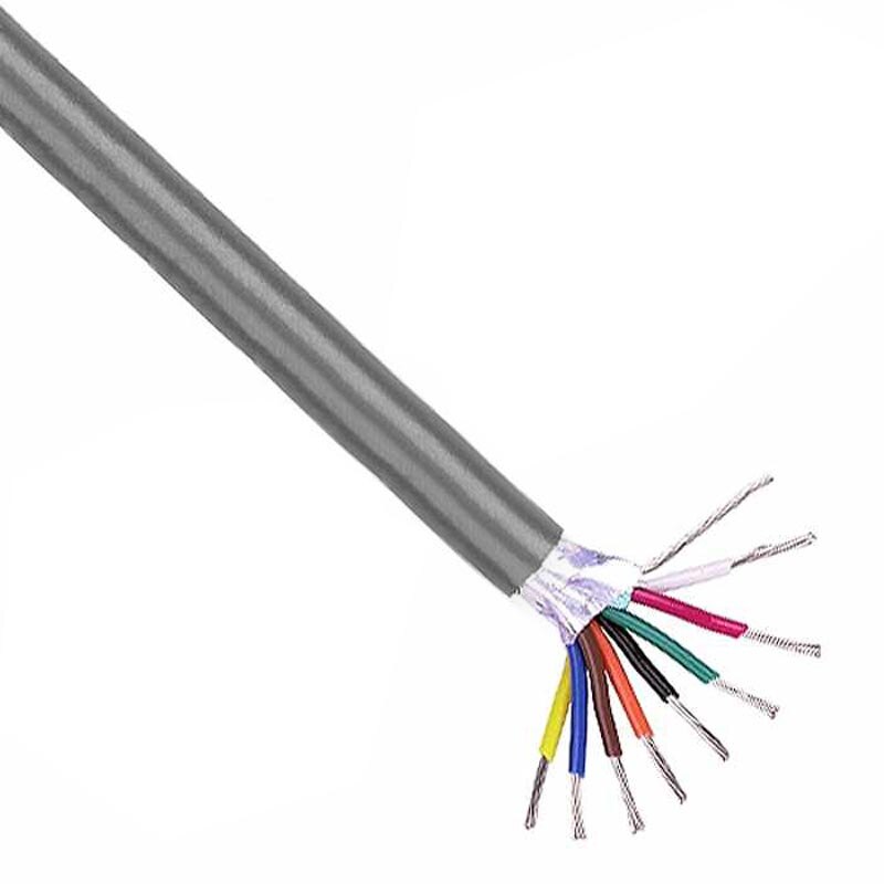 Belden 18 awg 8 conductors stranded bare copper shielded gray CMR