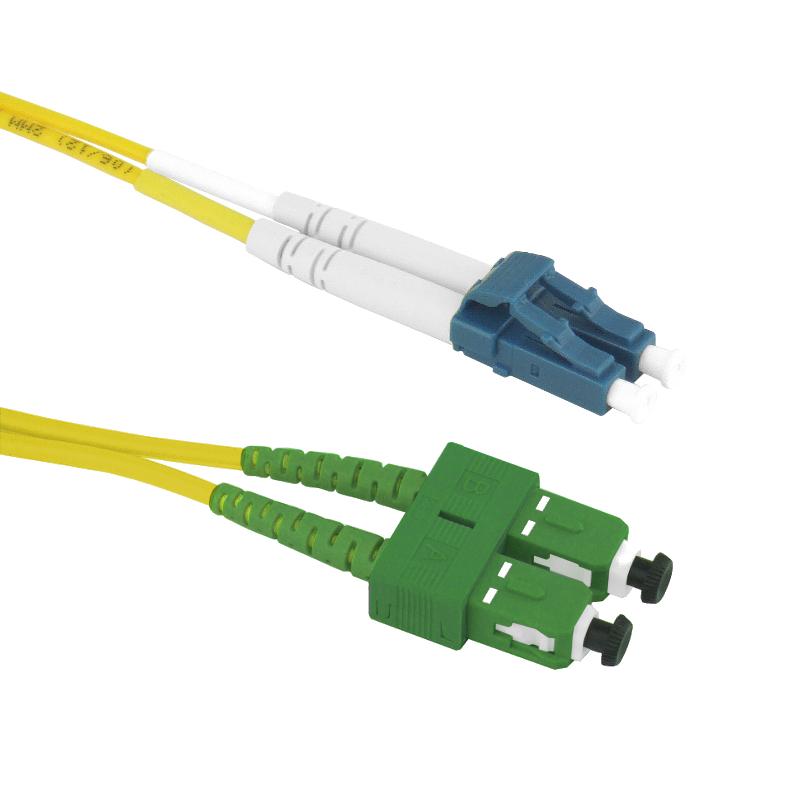 8 Meter LC/UPC-SC/APC Duplex Singlemode Yellow Fiber Patch Cable (26.2 ft)