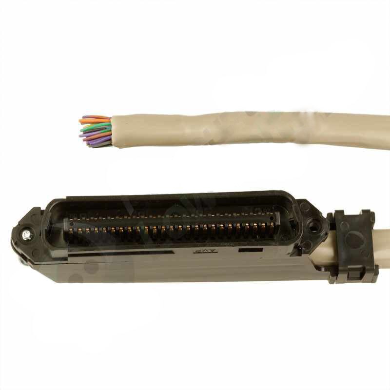50 Ft 25-Pair Cat 3 Amphenol Telco Cable, 90 Degree, Male to Open