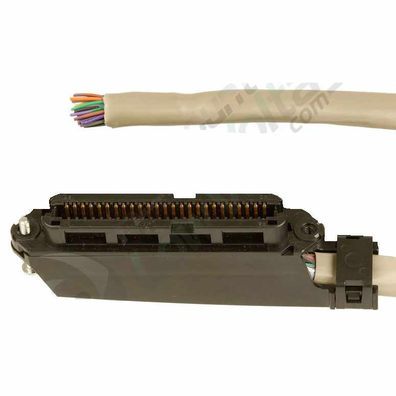 5 Ft 25-Pair Cat 3 Amphenol Telco Cable, 90 Degree, Female to Open