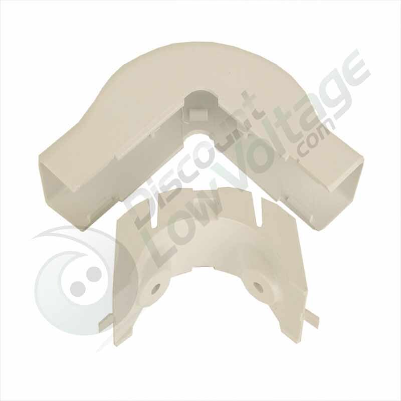 1.25" Outside Corner Cable Raceway Fitting | Hellermann Tyton | White