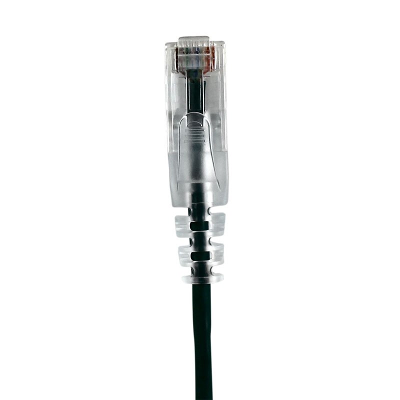 4 FT Cat6A Ultra Slim 28 AWG Ethernet Patch Cable w/ Easy Press Boot - RJ45 - GR