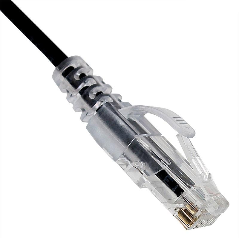 20 FT Cat6A Ultra Slim 28 AWG Ethernet Patch Cable w/ Easy Press Boot - RJ45 - B